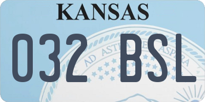 KS license plate 032BSL