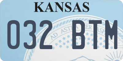KS license plate 032BTM