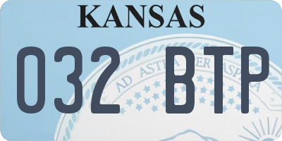 KS license plate 032BTP