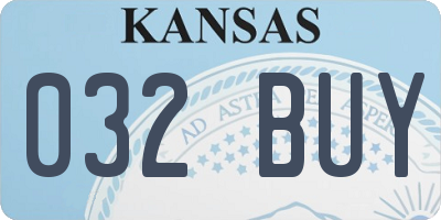 KS license plate 032BUY