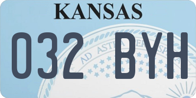 KS license plate 032BYH