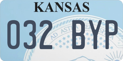 KS license plate 032BYP