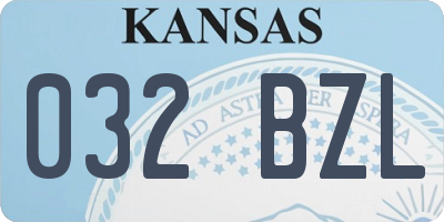 KS license plate 032BZL
