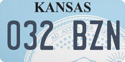 KS license plate 032BZN