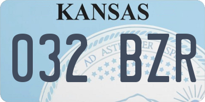 KS license plate 032BZR