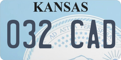 KS license plate 032CAD