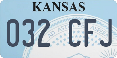 KS license plate 032CFJ