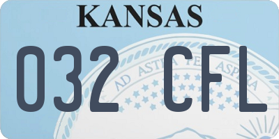 KS license plate 032CFL