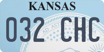 KS license plate 032CHC