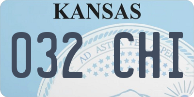 KS license plate 032CHI