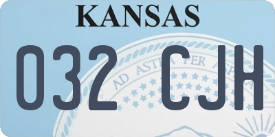 KS license plate 032CJH