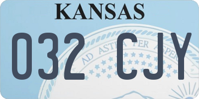 KS license plate 032CJY