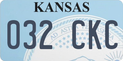 KS license plate 032CKC