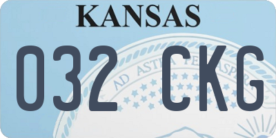 KS license plate 032CKG