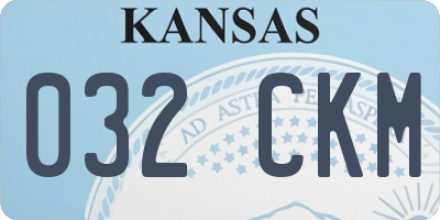 KS license plate 032CKM