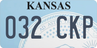 KS license plate 032CKP