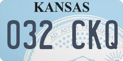 KS license plate 032CKQ