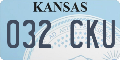 KS license plate 032CKU