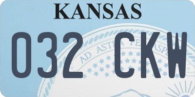 KS license plate 032CKW