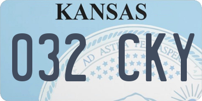 KS license plate 032CKY