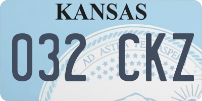 KS license plate 032CKZ