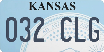 KS license plate 032CLG