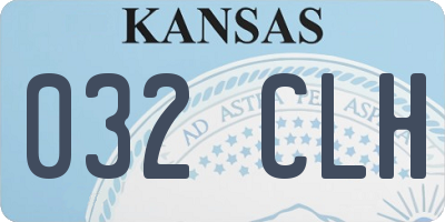 KS license plate 032CLH