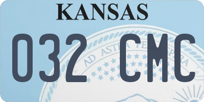KS license plate 032CMC