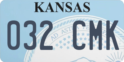 KS license plate 032CMK