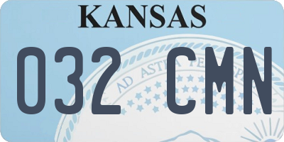 KS license plate 032CMN