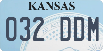 KS license plate 032DDM