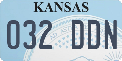 KS license plate 032DDN