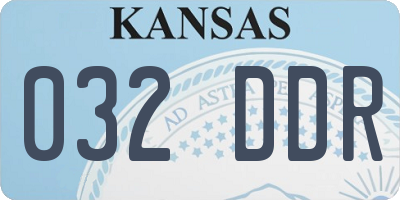 KS license plate 032DDR
