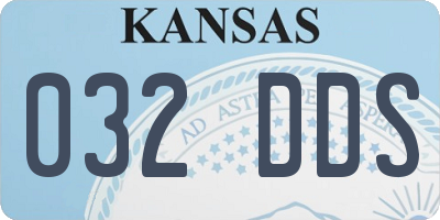 KS license plate 032DDS