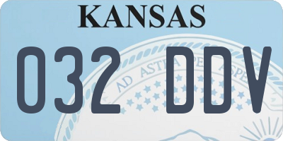 KS license plate 032DDV