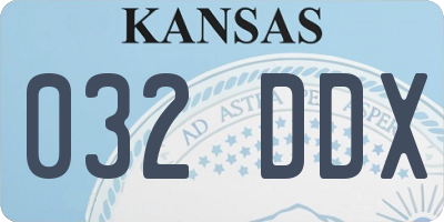 KS license plate 032DDX