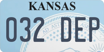 KS license plate 032DEP