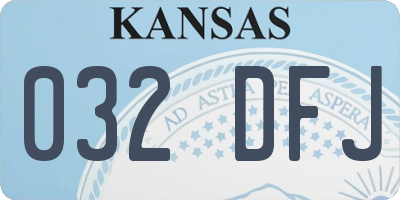 KS license plate 032DFJ