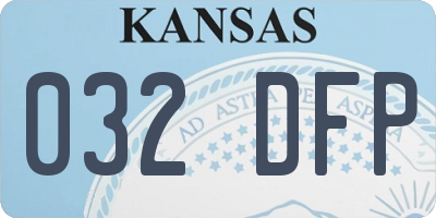 KS license plate 032DFP
