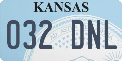 KS license plate 032DNL