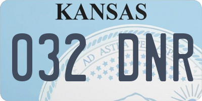 KS license plate 032DNR