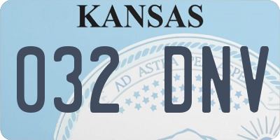 KS license plate 032DNV