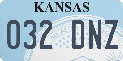 KS license plate 032DNZ