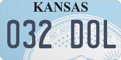 KS license plate 032DOL