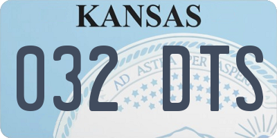 KS license plate 032DTS