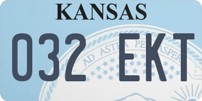 KS license plate 032EKT