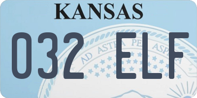 KS license plate 032ELF
