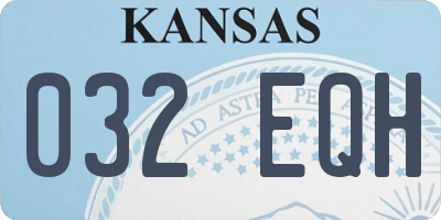 KS license plate 032EQH