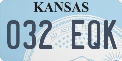 KS license plate 032EQK