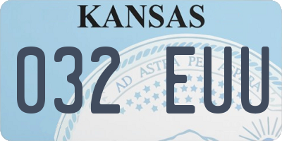 KS license plate 032EUU